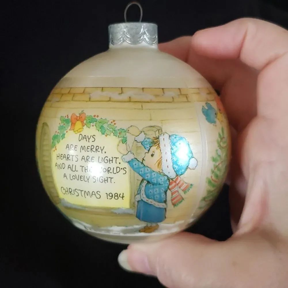 Vintage Hallmark Betsey Clark Glass Ball Ornament Dated 1984